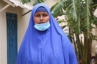 Jowhar HirShabelle Police officer, Maryan Muktar Abdullahi, speaks during an interview at the closing of a public order management course in Jowhar, HirShabelle State of Somalia on 25 August 2021. Original public domain image from Flickr