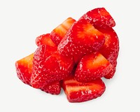 Sliced strawberries design element psd