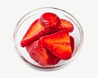 Strawberries bowl design element psd