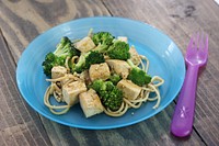 Sautéed Tofu and Broccoli.