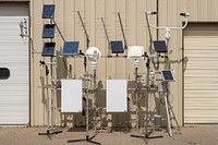RAWS at NIFC. The Remote Automatic Weather Stations located at the National Interagency Fire Center in Boise, Idaho. Photo by Kari Greer, BLM-NIFC contractor. Original public domain image from Flickr