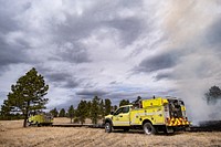 2022 BLM Fire Employee Photo Contest Category - EnginesThe 2022 "Silver Spur" 40-acre joint-effort prescribed fire with BLM, USFS and Montana DNRC, southwest of Roundup, Montana. Photo by Colby K. Neal, BLM