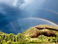 Double rainbow in the River of No Return Wilderness, Idaho.