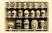 Pots de Pharmacie: Faïence de Meillonnas Bresse, XVIIIe siècle =: Pharmacy Jars: Earthenware from Meillonnas Bresse, 18th Century.