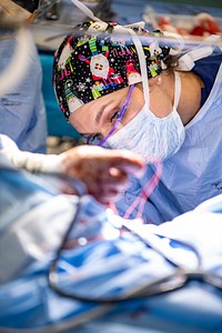 CP22 - Comfort Conducts Surgery Onboard in Santo Domingo21130-N-LP924-1113 SANTO DOMINGO, Dominican Republic (Nov. 30, 2022) U.S. Air Force Capt. Sarah Price Faulkner, from Tuscaloosa, Alabama, conducts a hysterectomy on a Dominican Republic native aboard the hospital ship USNS Comfort (T-AH 20), Nov. 30, 2022. Comfort is deployed to U.S. 4th Fleet in support of Continuing Promise 2022, a humanitarian assistance and goodwill mission conducting direct medical care, expeditionary veterinary care, and subject matter expert exchanges with five partner nations in the Caribbean, Central and South America. (U.S. Navy photo by Mass Communication Specialist 3rd Class Sophia Simons)