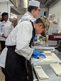 FD Culinary Arts TeamThe Fort Drum Culinary Arts Team is embarking on a climb to culinary glory, as they practice their skills for the 47th annual Joint Culinary Training Exercise at Fort Lee, Virginia. (Photo by Mike Strasser, Fort Drum Garrison Public Affairs)