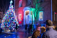 Festive Christmas Tree Lighting.