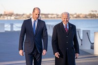 President Joe Biden meets with Prince William of Wales, Friday, December 2, 2022, at the John F. Kennedy Presidential Library and Museum in Boston. (Official White House Photo by Adam Schultz)