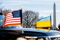 President Joe Biden and First Lady Jill Biden greet Ukrainian President Volodymyr Zelenskyy on Wednesday, December 21, 2022, at the South Portico of the White House. 