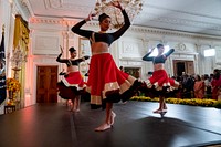 Dancers perform during a Diwali reception, Monday, October 24, 2022, in the East Room of the White House. (Official White House Photo by Erin Scott)