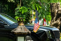 The Presidential limousine waits at the Grand Hyatt in Bali, Indonesia Wednesday, November 16, 2022. (Official White House Photo by Cameron Smith)