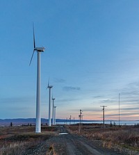 October 6, 2022 - A six-turbine wind farm provides energy for Unalakleet, Alaska, a remote village on the coast of the Bering Sea, about 400 miles northwest of Anchorage. (Photo by Werner Slocum / NREL)