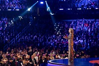First Lady Jill Biden presents Song of the Year at the Grammy Awards, Sunday, February 5, 2023, at the Crypto.com Arena in Los Angeles. (Official White House Photo by Erin Scott)