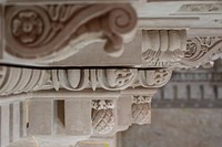 Architecture details of the U.S. Capitol Building.