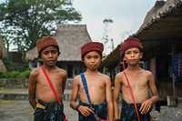 Children in traditional clothes.