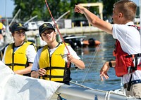 ANNAPOLIS, Md. (July 11, 2022) Midshipmen 4th Class, or plebes, from the United States Naval Academy Class of 2026 participate in sailing lessons during Plebe Summer, a demanding indoctrination period intended to transition the candidates from civilian to military life. As the undergraduate college of our country's naval service, the Naval Academy prepares young men and women to become professional officers of competence, character, and compassion in the U.S. Navy and Marine Corps. (U.S. Navy photo by Mass Communication Specialist 1st Class Jordyn Diomede)
