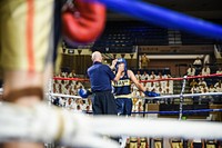 ANNAPOLIS, Md. (Aug. 9, 2022) Midshipmen 4th Class, or plebes, from the United States Naval Academy Class of 2026, participate in a boxing smoker during Plebe Summer, a demanding indoctrination period intended to transition the candidates from civilian to military life. As the undergraduate college of our country's naval service, the Naval Academy prepares young men and women to become professional officers of competence, character, and compassion in the U.S. Navy and Marine Corps. (U.S. Navy photo by 2nd Lt. Duncan Stoner)