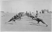 Bayonet practice. Camp Bowie, Fort Worth, Texas., ca. 1918. Original public domain image from Flickr
