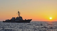 The guided missile destroyer USS Truxtun (DDG 103) transits the Mediterranean Sea June 16, 2011.
