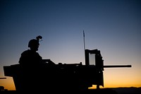 A U.S. Marine with Battalion Landing Team 3/1 keeps watch during a security halt before conducting a training raid at Camp Pendleton, Calif., Oct. 11, 2011.