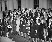 Photograph of Ladies Spanish Class, ca. 1950. Original public domain image from Flickr