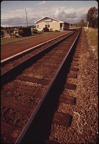 Passenger depot at Mount Vernon, Washington, north of Seattle, July 1974. Photographer: O'Rear, Charles. Original public domain image from Flickr