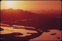 Colorado River at sunrise--30 miles north of Yuma, May 1972. Photographer: O'Rear, Charles. Original public domain image from Flickr