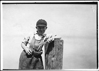 Butcher knife used by Ralph, a young cutter in a canning factory, and a badly cut finger. Eastport, Me, August 1911. Photographer: Hine, Lewis. Original public domain image from Flickr