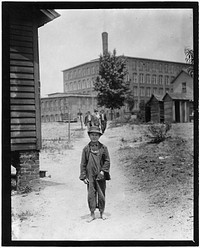 Eddie Norton, a sweeper in Saxon Mill. Spartenburg, S.C., May 1912. Photographer: Hine, Lewis. Original public domain image from Flickr