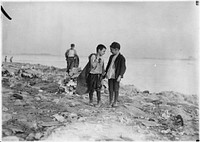 Boys picking over garbage on the dumps. Boston, Mass, October 1909. Photographer: Hine, Lewis. Original public domain image from Flickr