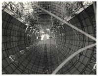 Photograph of the Interior Hull of a Dirigible before Gas Cells were Installed, ca. 1933. Original public domain image from Flickr