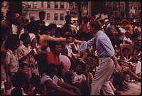 Illinois Governor Dan Walker Greets Chicago Constituents During The Bud Billiken Day Parade, 08/1973. Photographer: White, John H. Original public domain image from Flickr