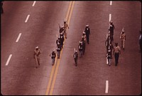 The Kadats Of America, Chicago's Most Loved Young Black Drill Team, Performing In One Of Many Area Parades, 08/1973. Photographer: White, John H. Original public domain image from Flickr