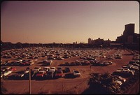 Monroe Street Parking Lot In Chicago Holds 2,700 Cars For Commuters At Lake Shore Drive, 10/1973. Photographer: White, John H. Original public domain image from Flickr