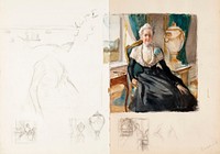 Kreivitar elisabeth wachtmeister, luonnos 1901part of a sketchbook