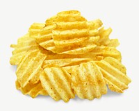 Crinkled chips food element psd