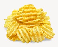 Crinkled chips, isolated design