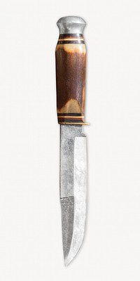 Vintage knife, isolated object on white