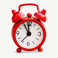 Red alarm clock isolated graphic psd
