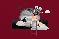 Movie production background, creative entertainment collage