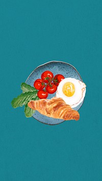 Cute breakfast food mobile wallpaper