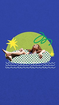 Summer aesthetic collage iPhone wallpaper