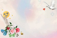 Social media lover background, floral remix