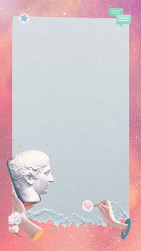 Online dating aesthetic iPhone wallpaper, Greek God remix background