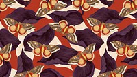 Butterfly seamless pattern computer wallpaper, George Shaw's exotic flower pattern background