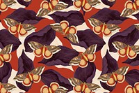 Butterfly seamless pattern background, George Shaw's exotic flower pattern