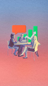 Colorful business meeting iPhone wallpaper