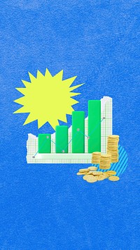 Financial growth blue iPhone wallpaper