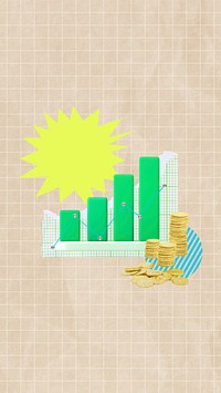 Financial growth beige iPhone wallpaper