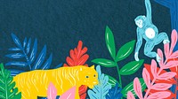 Animal forest computer wallpaper, wildlife illustration